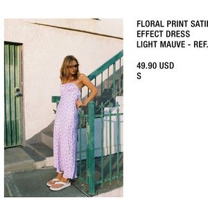 Zara Satin Floral Dress